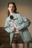 Unisex Jacket Fall Vintage Denim Jacket Women's Clothing