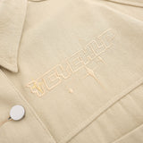 Men Denim Jacket Letter Embroidered Denim Jacket Men's Loose Casual Fall Jacket