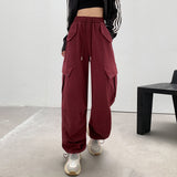 Palazzo Pants Sweatpants Women Loose Casual Retro Sports Wide-Leg Pants