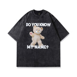 Men's T Shirt Printed Distressed round Neck Short Sleeve T-shirt Men's and Women's Retro Vibe