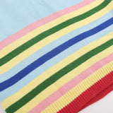 Women Sweater Rainbow Striped Vest Sweater Women's Autumn Leisure Sweater