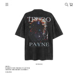 American vintage street T-shirt pure cotton retro men's and women's summer loose