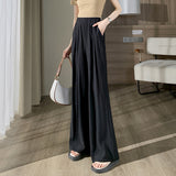 Palazzo Pants Summer Loose Straight Lazy Cool Sun Protection Cotton and Linen Trousers