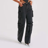 Women Cargo Pants Jeans Women's Autumn Loose Trousers
