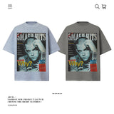 American vintage street T-shirt pure cotton men's and women's summer loose