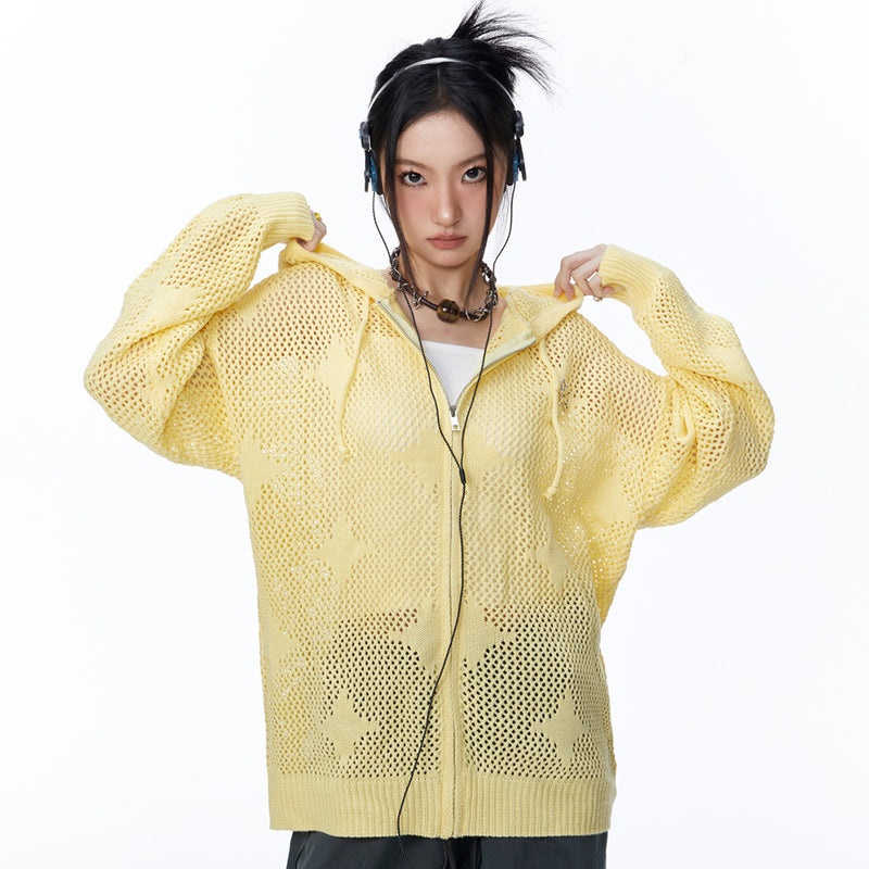 Women Sweater Cardigan Street Tide Brand Women Solid Color Loose Spring and Autumn Coat
