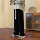 Men Sweatpants Corduroy Pants Men's Autumn and Winter Straight Loose Casual