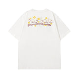Men T Shirt Hip Hop Design Cartoon Couple Short Sleeve T-shirt Men and Women