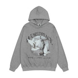 Men Hoodie Printed Sweater Casual Loose-Fitting Hoodie Men Peace Dove