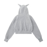 Women Hoodie Hooded Short Sweater Women's Casual Sports Autumn