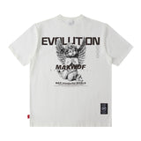 Men T Shirt Gothic Printed round Neck T-shirt Men and Women High Street Couple