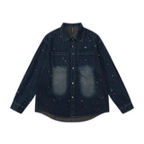Men Denim Jacket Men's Long Sleeve Shirt Denim Clothes Jacket