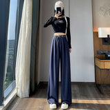 Palazzo Pants Wide-Leg Pants Women's Autumn Loose Straight Drooping Casual Pants
