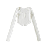 Women T-Shirt Long Sleeve T-shirt Summer Women's Fashion Casual round Neck
