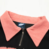 Women Hoodie Short Sweater Polo Collar Long Sleeve Casual Women