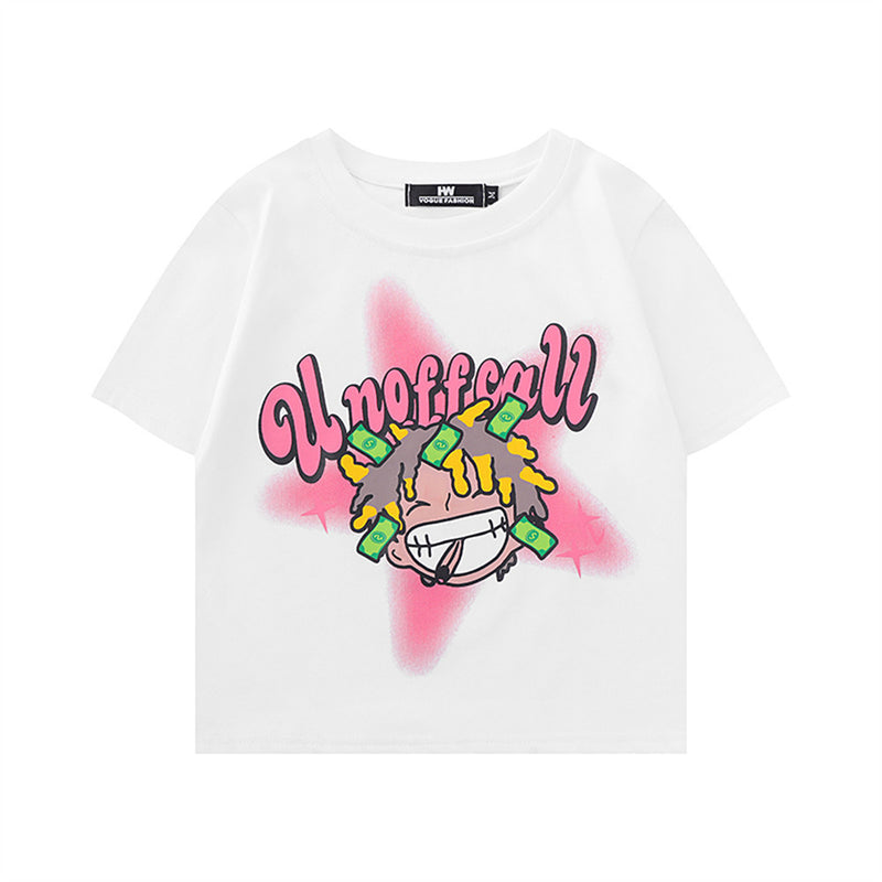 Women T-shirt Printed Short T-shirt for Girls Summer Casual Short Sleeve