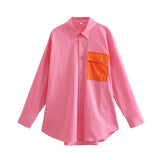 Women T-Shirt Shirt Women's Spring and Autumn Leisure Single-Breasted Shirt