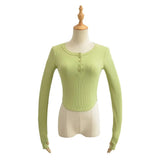 Women T-shirt Long Sleeve Pullover T-shirt Top