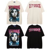 Men T Shirt Street Graffiti Short Sleeve T-shirt Men and Women Couple Loose Hip Hop