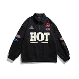 Unisex Jacket Autumn Letter Embroidered Pullover Sweatshirt