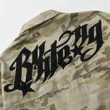 Men Long Sleeved T Shirt Camouflage Shirt Coat Men Street Fashion Loose Embroidery Letters Spring and Autumn Leisure