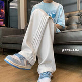 Men Sweatpants Men's Summer Draping Suit Pants Loose Straight Mop Casual Pants