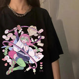 Cartoon Prints Women T Shirt Streetwear Print Loose