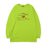 Men Long Sleeve Shirt Printed Long Sleeve T-shirt Men and Women Retro Loose Couple Casual