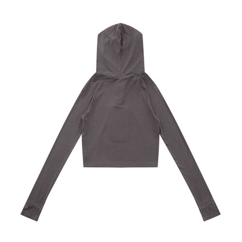 Women Long Sleeve T-Shirt Hooded Long Sleeve T-shirt Women's Spring and Autumn High Street Pullover