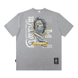 Men's T Shirt Printed Short-Sleeved T-shirt Men's and Women's High Street Hip Hop Retro