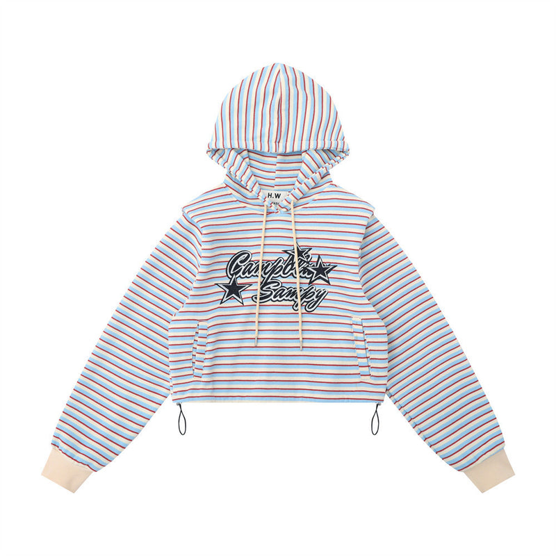 Women Hoodie Cropped Hoodie Casual Multicolor Top