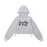 Women Hoodie Cropped Hoodie Casual Multicolor Top