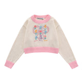 Women Sweater Short Sweater Women's Autumn round Neck Long Sleeve Short