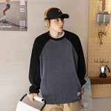 Unisex Hoodie Fashion Brand Raglan Sleeve round Neck Sweater Men's College Style Coat