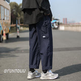 Men Sweatpants Straight Loose Retro All-Matching Casual Pants