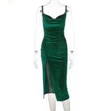 Homecoming Dresses Tight Fashion Slim Slim Split Suspender Dress
