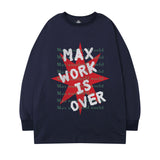 Men Long Sleeve Shirt Alien Printed Long Sleeve T-shirt Men's Loose round Neck Couple