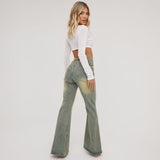 Women Cargo Pants Jeans Women's Bell-Bottom Pants Trousers
