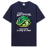 Funny Green Turtle Save The Ocean T Shirts Graphic Street