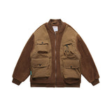 Unisex Sweater Winter Large Workwear with Pocket Cotton Jacket