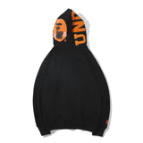 Bathing Ape Hoodie Camouflage Shark Double Hat Jacket Men's Autumn and Winter Cardigan Zipper Embroidered Hooded Sweater