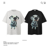 American vintage street T-shirt pure cotton men's and women's summer loose half-sleeves