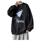 Men Hoodie round Neck Sweater Men's Autumn Versatile Spring and Autumn Hong Kong Style Loose