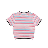 Women Sweater Short Sleeve Knitwear Women's Summer Casual round Neck Multicolor