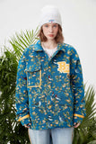 Unisex Jacket Autumn Foam Printed Jacquard Coat Women's Clothing