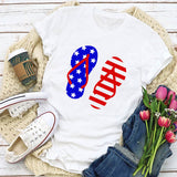 Women's Independence Day T Shirt Top Summer Fashion Creative Women