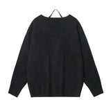 Women Sweater Embroidered Knitwear Women's Loose Casual Long Sleeves Sweater