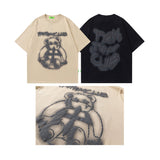 Men T Shirt Fashion Brand Graffiti Printing Short-Sleeved T-shirt Men and Women Loose