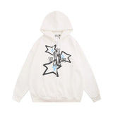 Men Hoodie XINGX Printed Full-Zip Cardigan Hooded Sweater