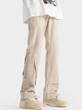 Men Sweatpants Overalls Men's Autumn High Street Design Sense Slim-Fitting Fashion Brand